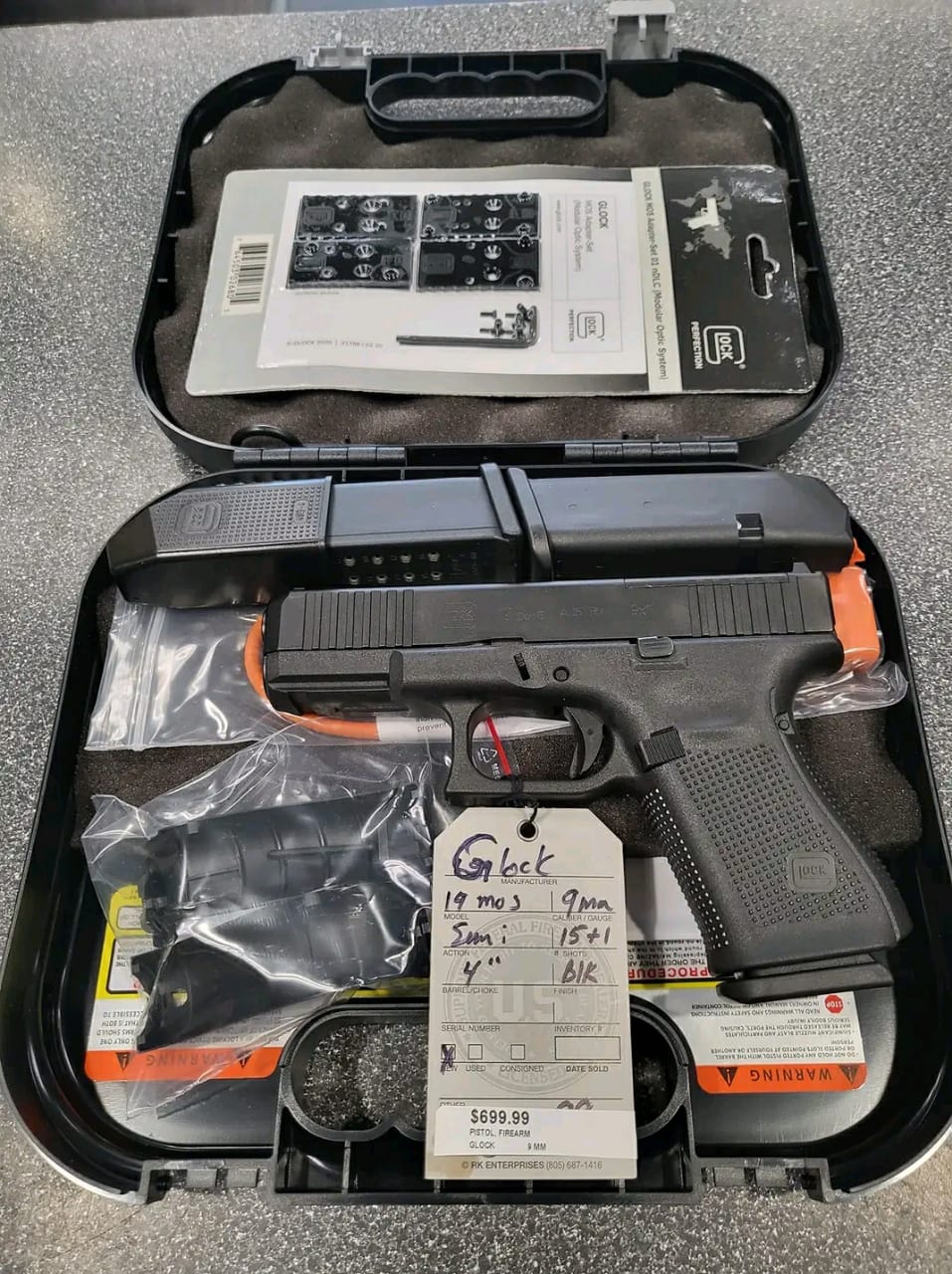 Glock 19 Gen 5 MOS – 9mm