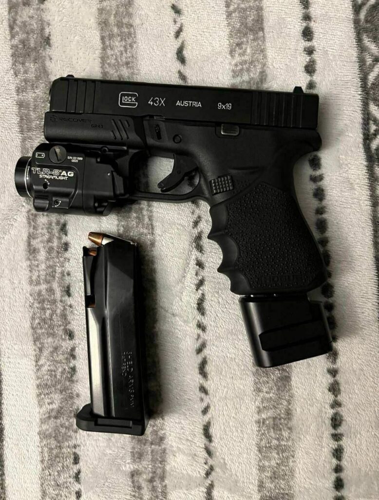 Glock 43X 9mm Semi-Automatic Pistol with Tactical Accessories