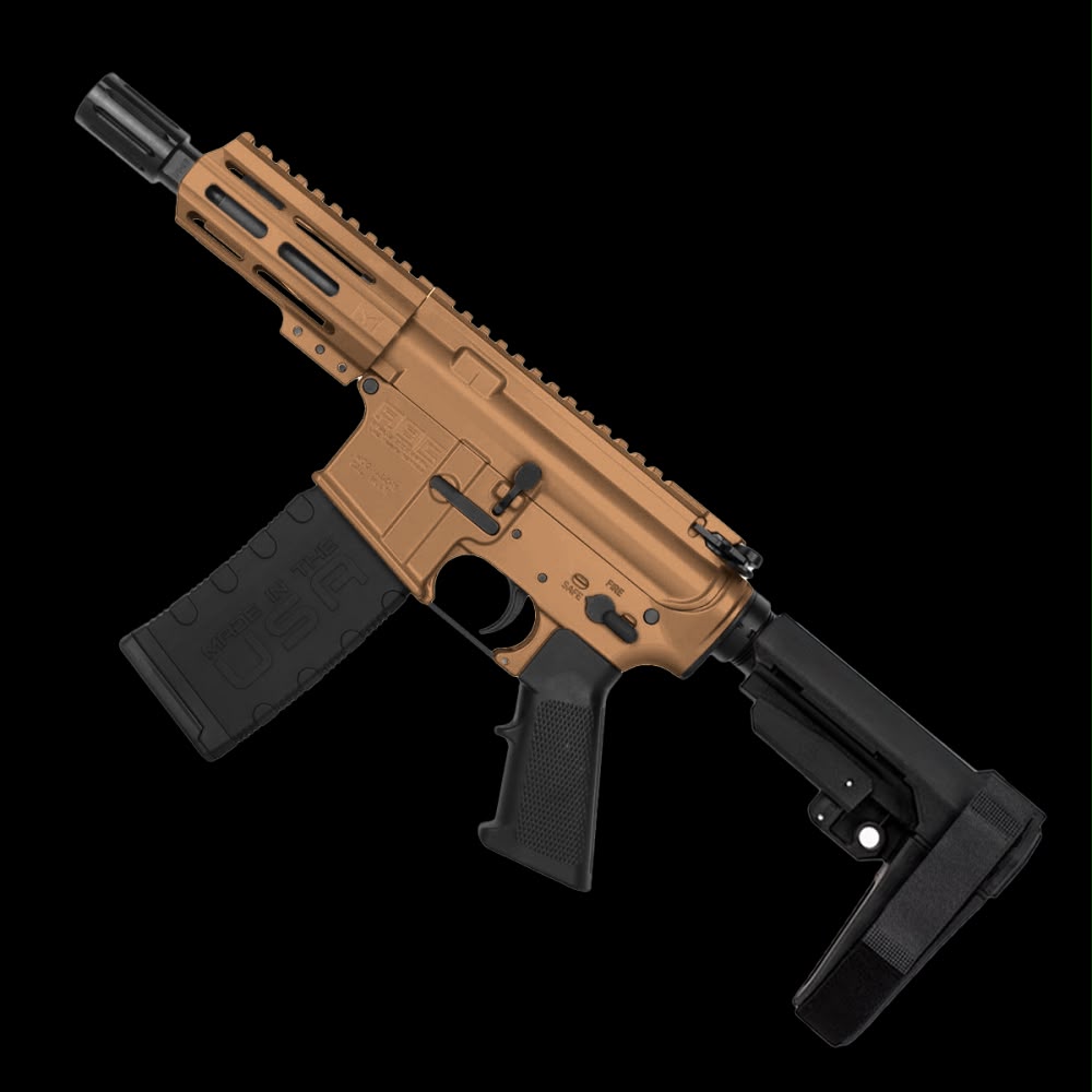 AR15 Micro .223/5.56 Pistol 5" Barrel 4" M-Lok Handguard- Burnt Bronze